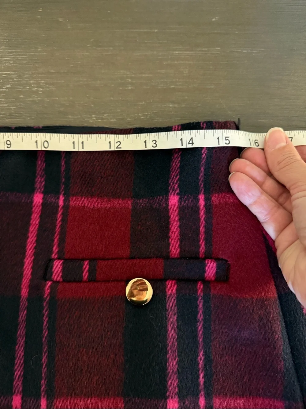 NWT LOFT Plaid Tartan Wool Blend Mini Skirt Red Pink Navy Size 6 Women